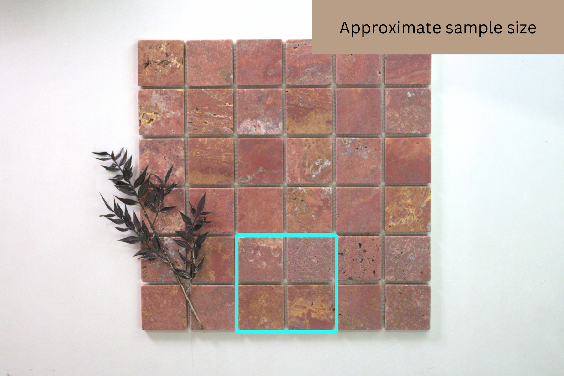 Red Square Stone Pattern Eon – Earth Red Square Stone Mosaic Tile | Box Of 11 Sheets – 1.023m² ...